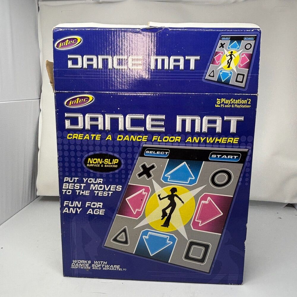 2005 Intec PlayStation 1 And PlayStation 2 DDR Dance Mat Open Box